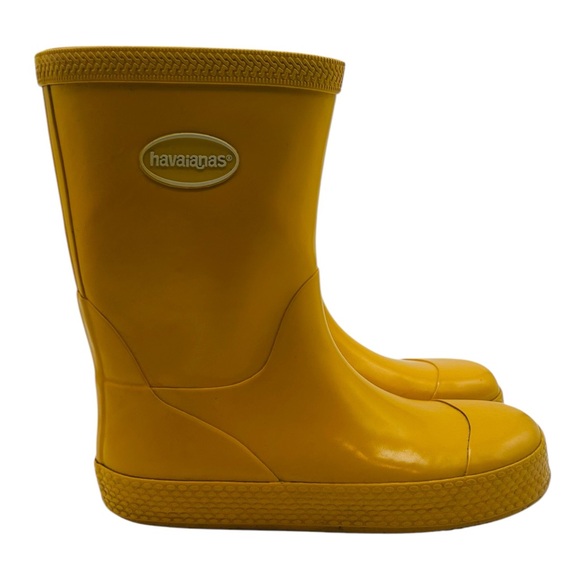 Kids Yellow Havaianas Size 2Y Slip-On Rainboot - Picture 11 of 13
